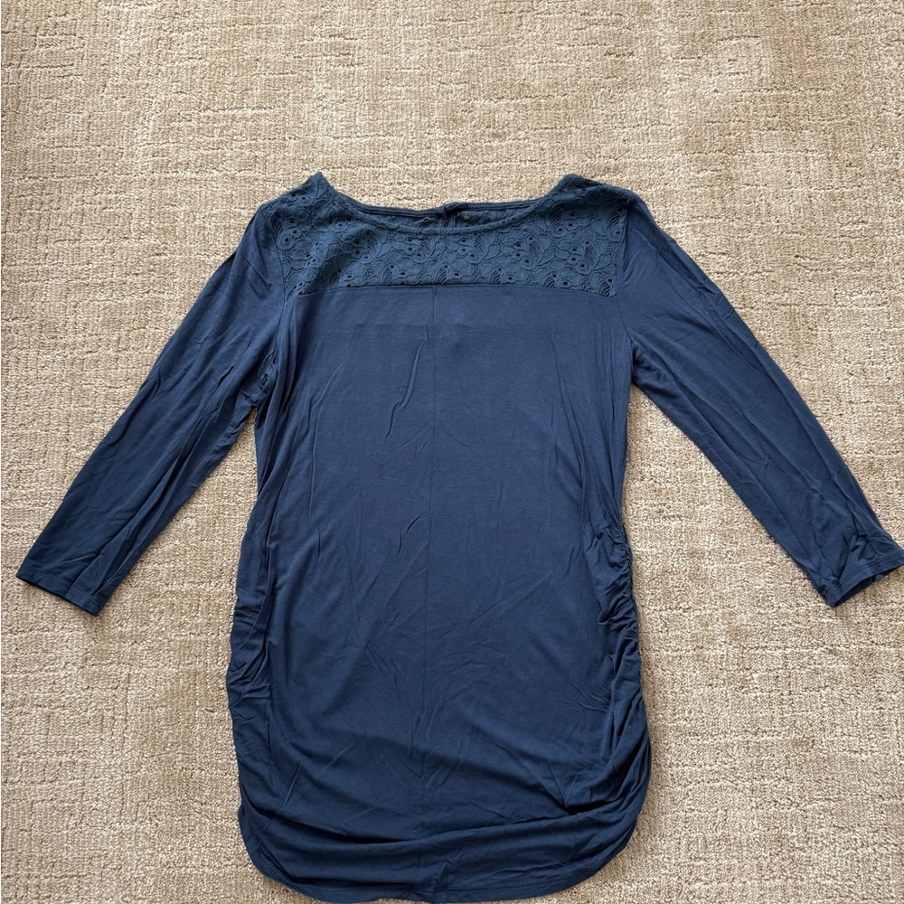 Motherhood Dark Blue Long Sleeve Top